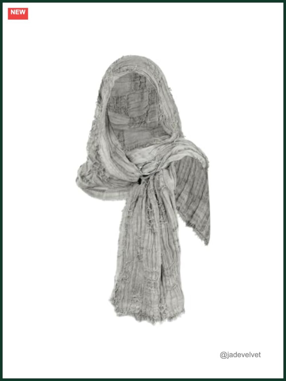 Medieval Hooded Shawl Cowl Cape with Brooch Renaissance Costume